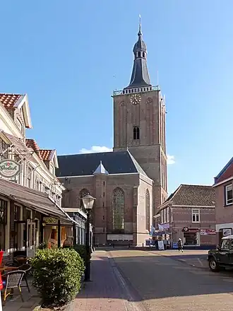 De Grote of Stephanuskerk vanuit de Hoogstraat
