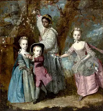 Elisabeth, Sarah en Edward, kinderen van Edward Holden Cruttendenca. 1763Joshua Reynolds