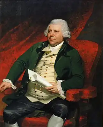 Sir Richard Arkwright door Mather Brown, 1790