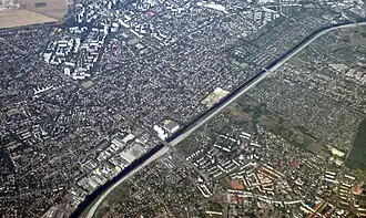 Een deel van Rudow van boven gezien