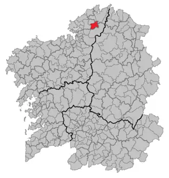 Kaart van As Somozas