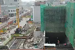 Bouw van een metrostation