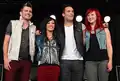 alt=Skillet in 2013. V.l.n.r.: Seth Morrison, Korey Cooper, John Cooper, en Jen Ledger