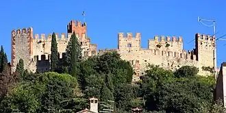 Castello Scaligero in Soave, Noord-Italië