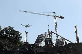 RusSki Gorki tijdens de bouw