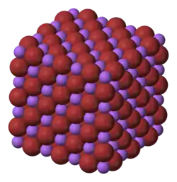 Roosterstructuur van natriumbromide