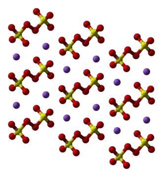 kristalrooster van natriumpersulfaat