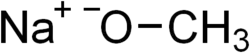 Structuurformule van natriummethoxide