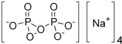 Structuurformule van tetranatriumdifosfaat