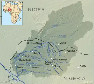 Het stroomgebied van de Sokoto
