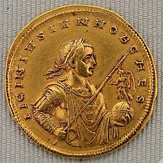 Gouden munt van Licinius II