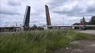 Brug in geopende stand