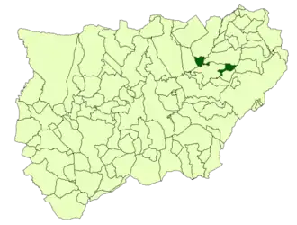 Kaart van Sorihuela del Guadalimar