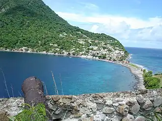 Baai van Soufrière in Saint Mark