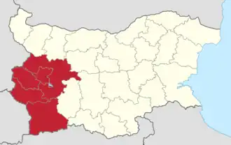 Kaart van Planningsregio Joegozapaden