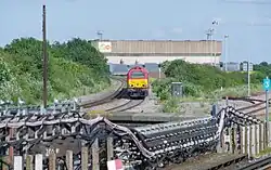 De afvaloverslag langs de sporen naar Marylebone.