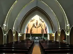 Interieur van de parochiekerk van Santa María (1955)