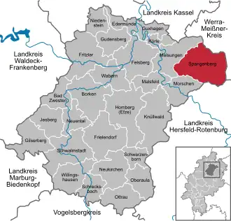 Kaart van Spangenberg