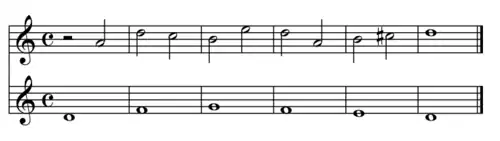 2 noten tegen 1 noot