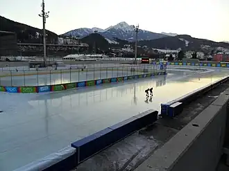 De IJsbaan van Innsbruck tijdens Olympische Jeugdwinterspelen 2012