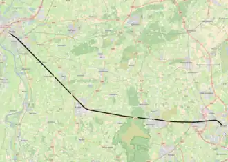 Spoorlijn Zwolle - Almelo op de kaart