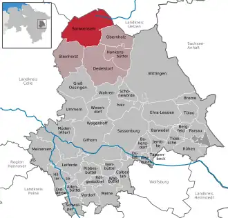 Kaart van Sprakensehl