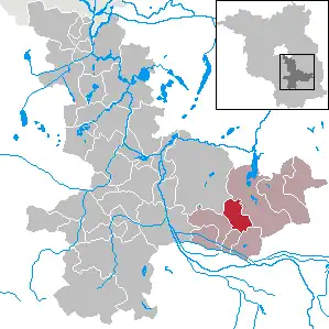 Kaart van Spreewaldheide