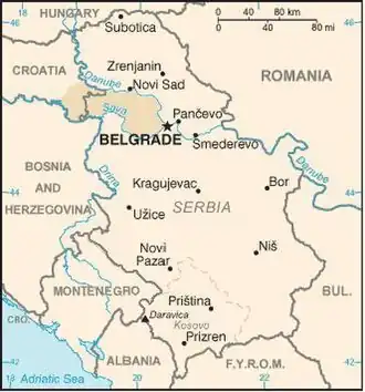 De regio Sirmium in Kroatië en Servië.