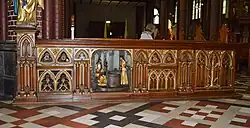 Houtsnijwerk kerkbank