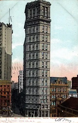Het St. Paul Building in 1907