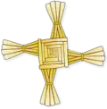 Sint-Brigidda vouwde dit kruis om de kelten en Angelsaksen te bekeren.