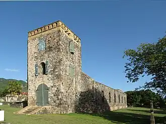 De kerkruïne in 2017