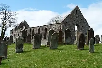 Whithorn Priory: schip van de kathedraal en priorijkerk.