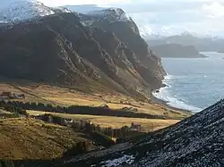 Het dorpje Drage op het schiereiland Stadtlandet.