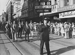 Herdenkingsmars te Brisbane in 1954