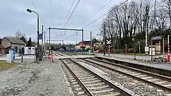 Overweg aan het station