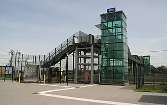 De toegang naar station Lage Zwaluwe