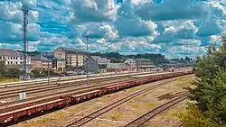 Zicht op het station