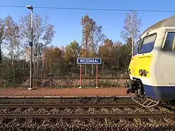 Station Wezemaal in 2020 met MS80 "Break"-trein.