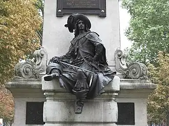 Beeld van D'Artagnan door Gustave Doré (1883), Place du Général Catroux in Parijs