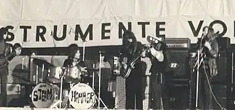 Steamhammer tijdens een optreden op het Pop- und Bluesfestival (1970) te Hamburg.