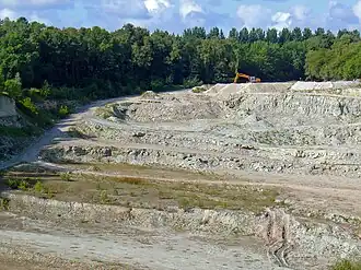 De steenwinning in de groeve Winterswijk