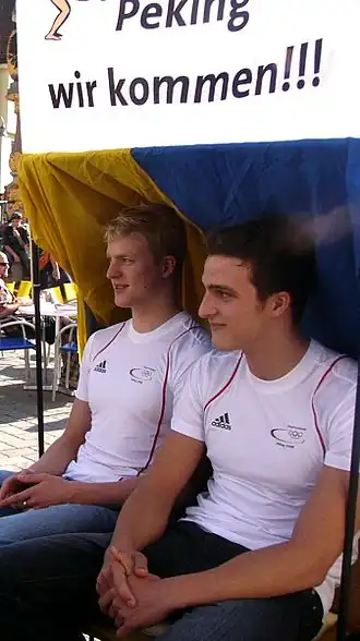 Steffen Deibler (links) naast zijn broer Markus (2008)