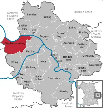 Kaart van Stephansposching