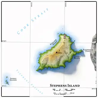 Kaart van Stephens Island