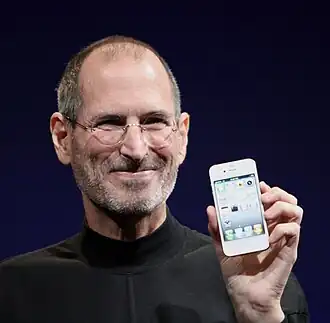 Steve Jobs introduceert de iPhone 4 tijdens het WWDC in 2010
