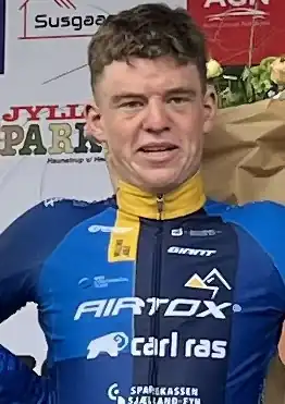 Rosenlund na zijn overwinning in de GP Herning.