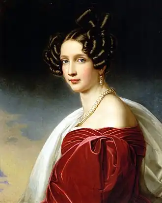 Sophie van Beieren door Joseph Karl Stieler (1832), portret uit de galerie van schoonheden.
