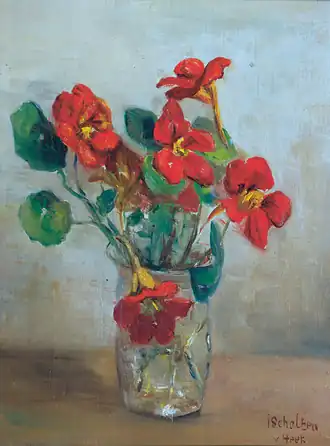 Stilleven met Oost-Indische kers in vaas