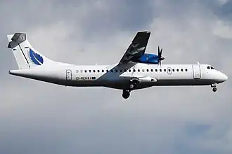 Een Stobart Air ATR 72-200 op Glasgow Airport